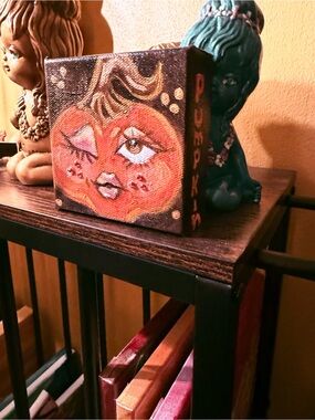 Pumpkin spice Pumpkin face hand painted art